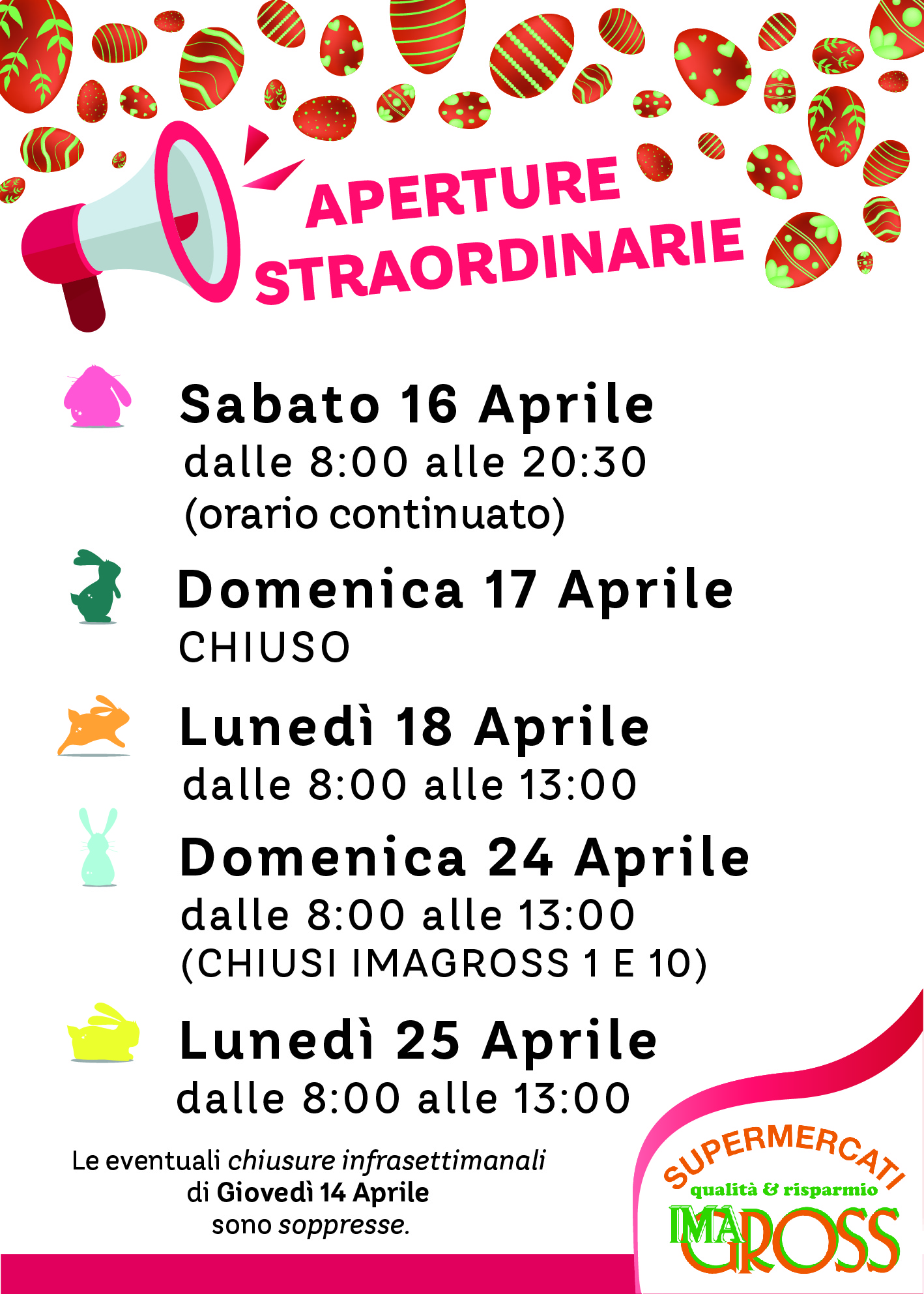 Orari di apertura straordinari